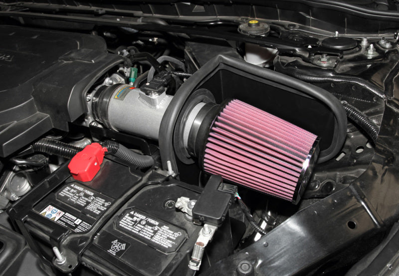 K&N 13-14 Honda Accord 3.5L V6 69 Series Typhoon Air Intake System - Silver Cold Air Intake Kit - Rowdy Warehouse 