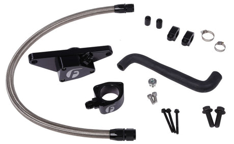 Fleece Performance 06-07 Auto Trans Cummins Coolant Bypass Kit w/ Stainless Steel Braided Line - Rowdy Warehouse 