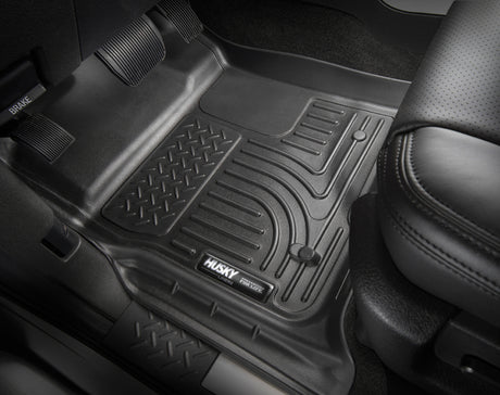 Husky Liners 08-12 Honda Accord (4DR) WeatherBeater Combo Black Floor Liners (One Piece for 2nd Row) - Rowdy Warehouse 