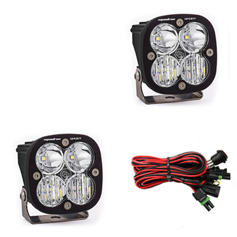 Baja Designs Squadron Sport Driving/Combo Pair LED Light Pods - Clear - Rowdy Warehouse 