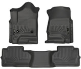 Husky Liners 14 Chevrolet Silverado/GMC Sierra Dbl Cab WeatherBeater Black Front&2nd Seat Floor Line