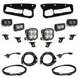 Baja Designs 21-22 Ford Bronco w/Steel Bumper S2 SAE Pro Fog Pocket Light Kit w/Upfitter - Clear - Rowdy Warehouse 