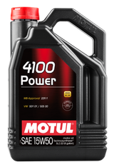 Motul 5L Engine Oil 4100 POWER 15W50 - VW 505 00 501 01 - MB 229.1