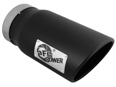 aFe Diesel Exhaust Tip Bolt On Black 5in Inlet x 6in Outlet x 12in Long - Rowdy Warehouse 