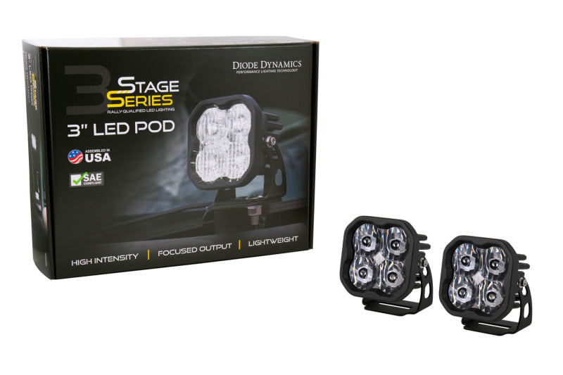 Diode Dynamics SS3 LED Pod Pro - White Combo Standard (Pair) - Rowdy Warehouse 