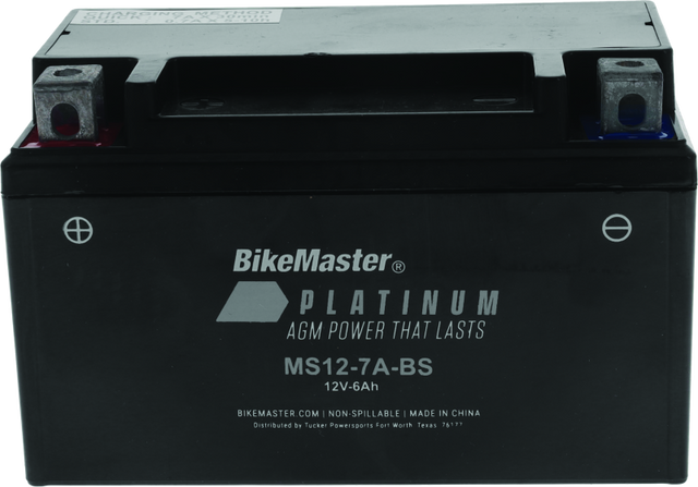 BikeMaster AGM Battery - MS12-7A-BS - Rowdy Warehouse 