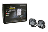 Diode Dynamics 2021 Ford Bronco Sport SS3 LED Ditch Light Kit - White Combo