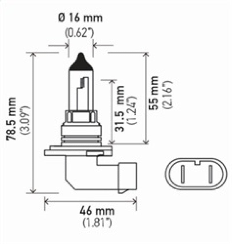 Hella 9006 12V 55W Halogen Bulb - Rowdy Warehouse 