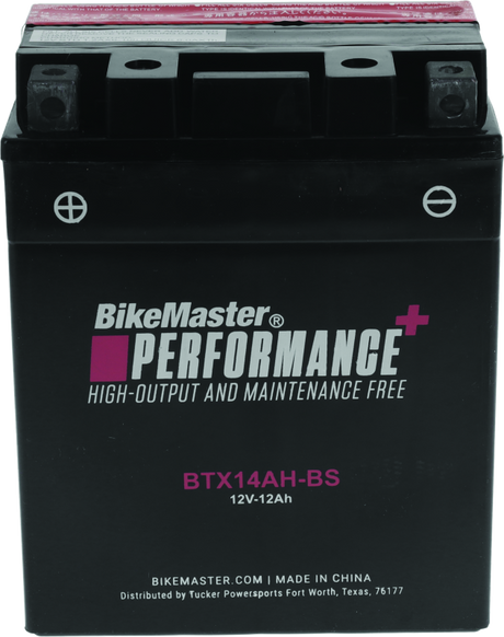 BikeMaster BTX14AH-BS Battery - Rowdy Warehouse 