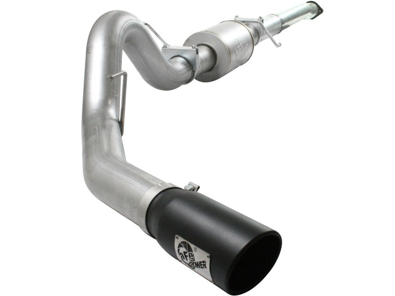 aFe Atlas Exhaust 4in Aluminized Cat-Back w/ 304 SS Black Tip 11-13 Ford F-150 EcoBoost V6 3.5L (tt)