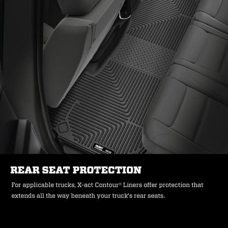 Husky Liners 2023 Honda Pilot X-Act Contour Black Floor Liners (2nd Seat) - Rowdy Warehouse 