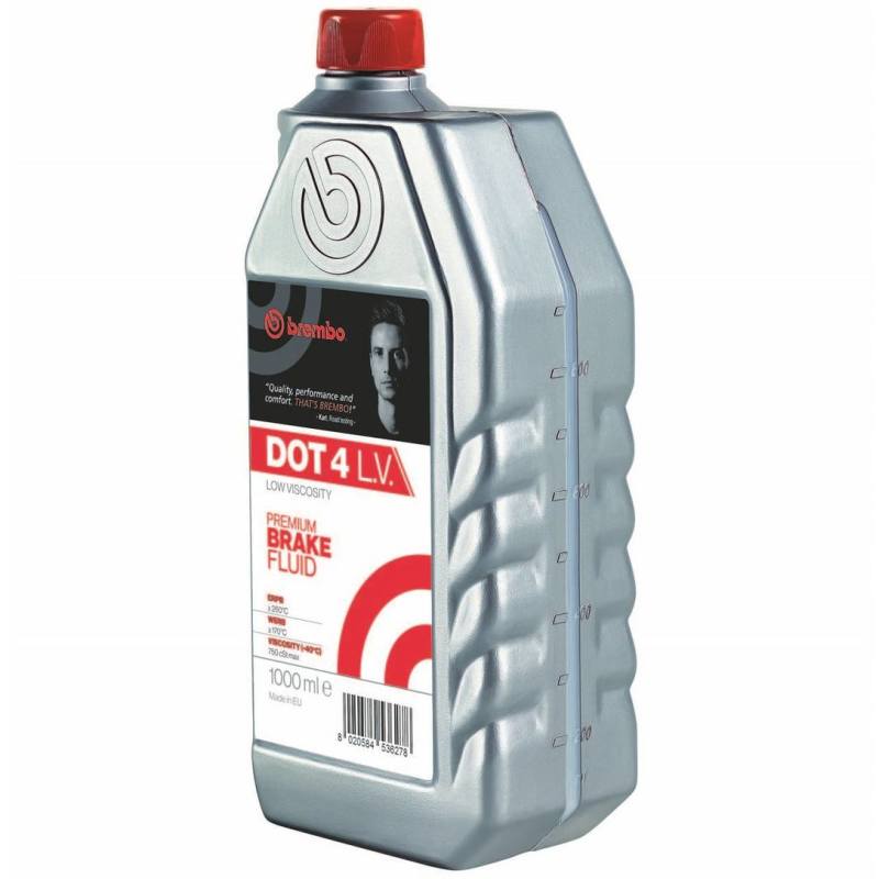 Brembo DOT 4 Low Viscosity Brake Fluid (1000 ML) (Min Qty 12) - Rowdy Warehouse 