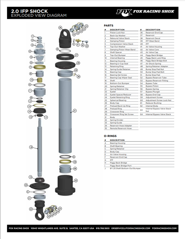 Fox (T) Reducer Dia. 750 ID Spherical Dia.1.230 OD 1.546 x Dia.14Mm O-Ring Seal Stainless Steel - Rowdy Warehouse 