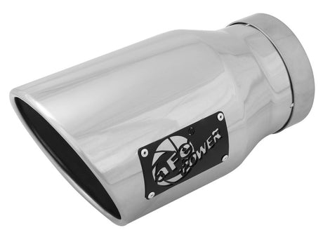 aFe Diesel Exhaust Tip Bolt On Black 5in Inlet x 7in Outlet x 12in - Right - Rowdy Warehouse 