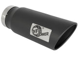 aFe Power MACH Force-Xp 5in In x 6in Out x 15in L Bolt-On 409 SS Exhaust Tip - Black - Rowdy Warehouse 