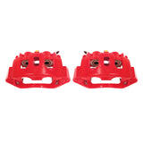 Power Stop 11-19 Chevrolet Silverado 2500 HD Rear Red Calipers w/Brackets - Pair