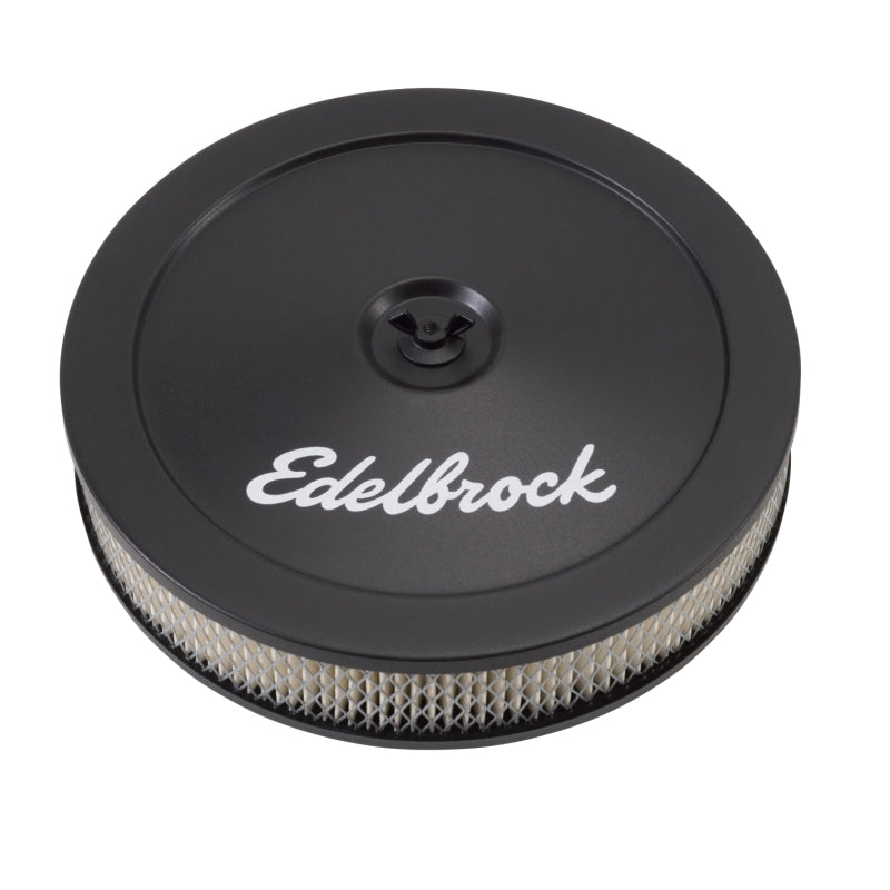 Edelbrock Air Cleaner Pro-Flo Series Round Steel Top Paper Element 10In Dia X 3 5In Black - Rowdy Warehouse 