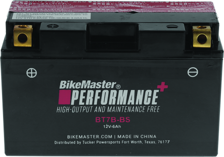 BikeMaster BT7B-BS Battery - Rowdy Warehouse 