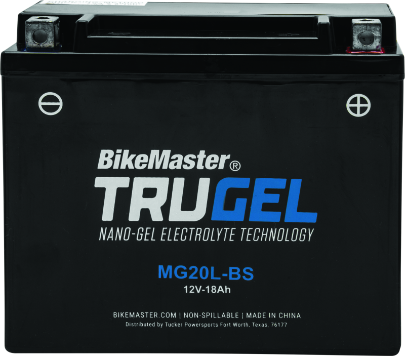 BikeMaster Trugel Battery MG20L-BS - Rowdy Warehouse 