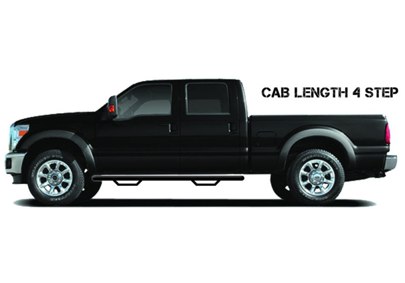 N-Fab Nerf Step 15.5-17 Dodge Ram 1500 Crew Cab - Gloss Black - Cab Length - 3in