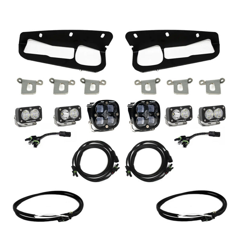 Baja Designs 2021+ Ford Bronco Clear SAE Fog Pocket Kit w/Upfitter - Rowdy Warehouse 