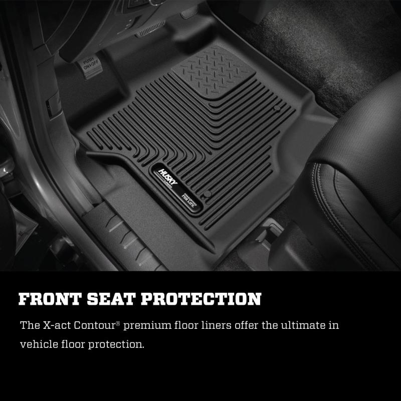 Husky Liners 15-23 Ford F-150 Super Cab X-Act Contour Black 2nd Seat Floor Liners