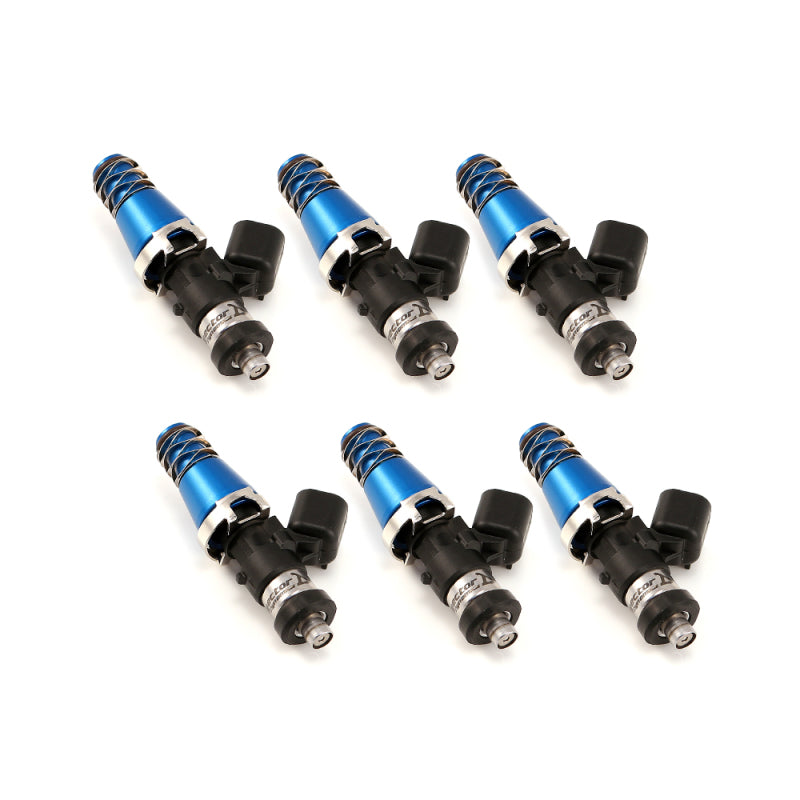 Injector Dynamics ID1050X Injectors 11mm (Blue) Adaptor Tops Denso Lower Cushions (Set of 6)