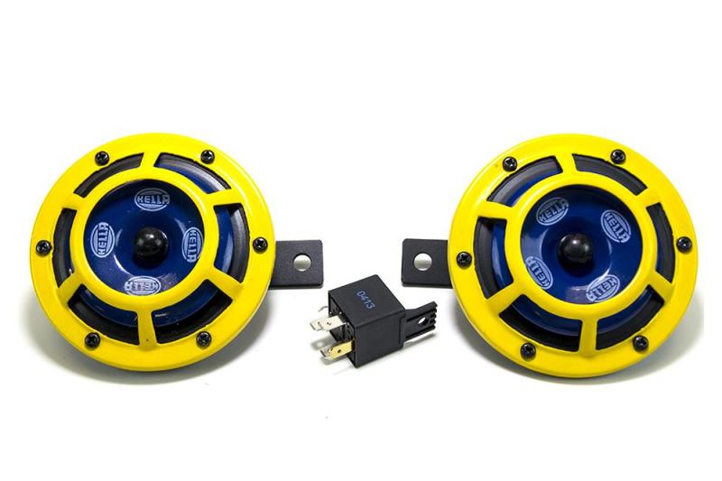 Hella Sharptone Horn Kit 12V 415/350Hz Yellow (3BB922000731 = H31000001) (Min Qty 360) - Rowdy Warehouse 