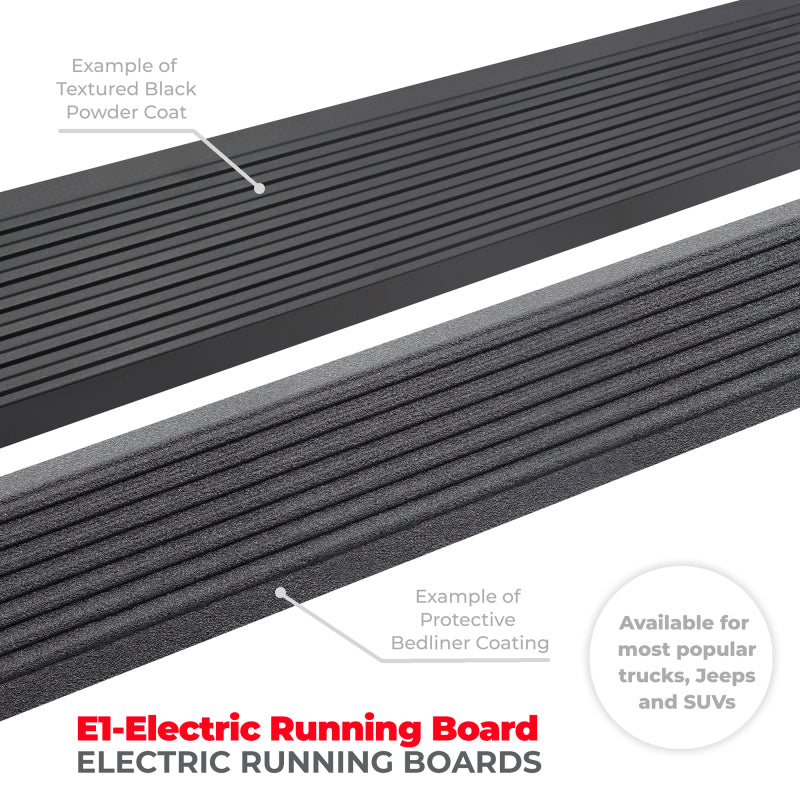 Go Rhino 22-23 Toyota Tundra CrewMax Cab 4dr E-BOARD E1 Electric Running Board Kit - Tex. Blk