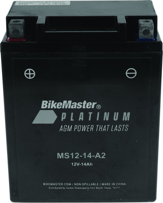 BikeMaster AGM Battery - MS12-14-A2 - Rowdy Warehouse 