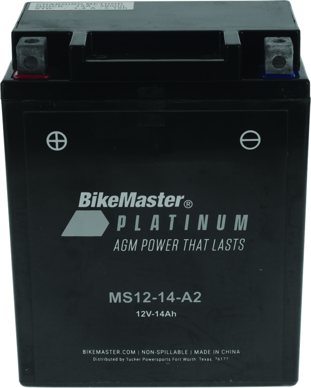 BikeMaster AGM Battery - MS12-14-A2 - Rowdy Warehouse 