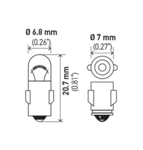 Hella Bulb 3899 24V 3W BA7s T2 - Rowdy Warehouse 