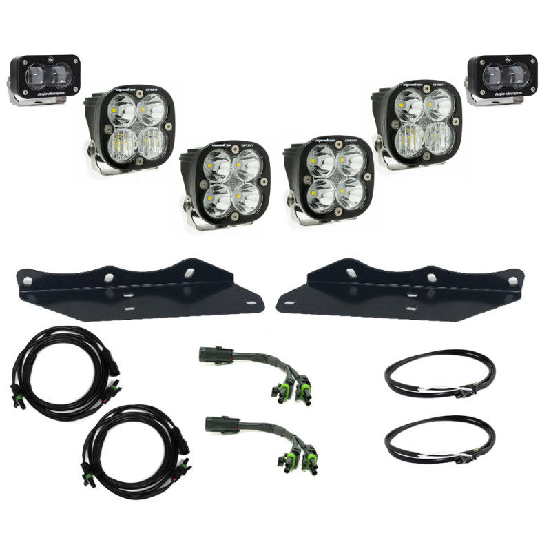 Baja Designs 17-20 Ford F-150 Raptor S2 SAE Sportsmen Fog Pocket Kit - Clear - Rowdy Warehouse 