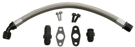 Fleece Performance Universal Cummins Turbo Drain Tube Kit (for 2nd Gen Swaps) - Rowdy Warehouse 