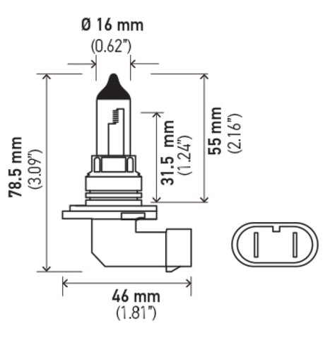 Hella Optilux HB4 9006 12V/55W XY Xenon Yellow Bulb - Rowdy Warehouse 