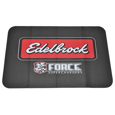 Edelbrock Racing Fender Cover - PVC Foam Mat - 2 Color Printed Edelbrock Racing Logo - Rowdy Warehouse 