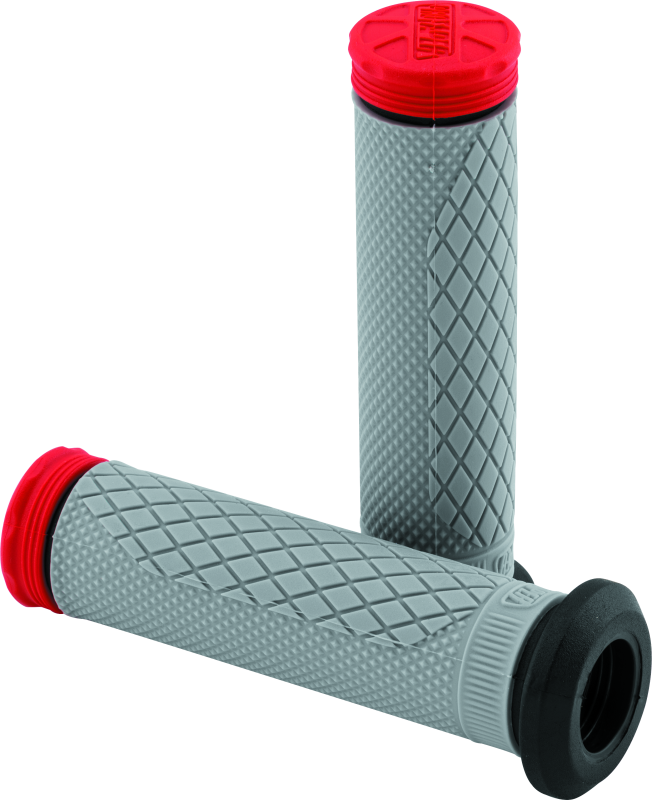 ProTaper Tri Density Full Diamond ATV Grips - Red