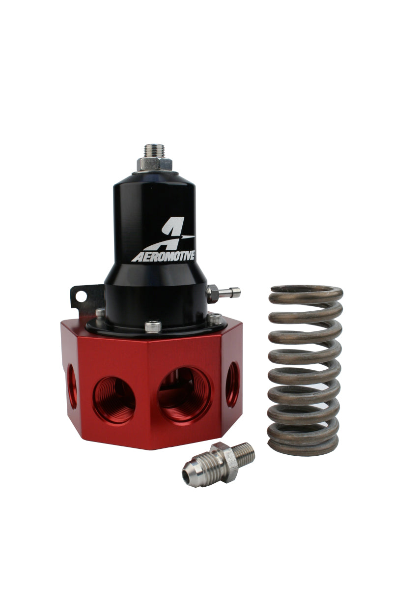 Aeromotive Regulator - 30-120 PSI - .500 Valve - 4x AN-08 and AN-10 inlets / AN-10 Bypass - Rowdy Warehouse 