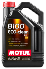 Motul 5L Synthetic Engine Oil 8100 0W30 4x5L ECO-CLEAN  ACEA C2 API SM ST.JLR 03.5007