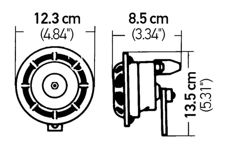 Hella Supertone Horn Set 24V 84w Black - Rowdy Warehouse 