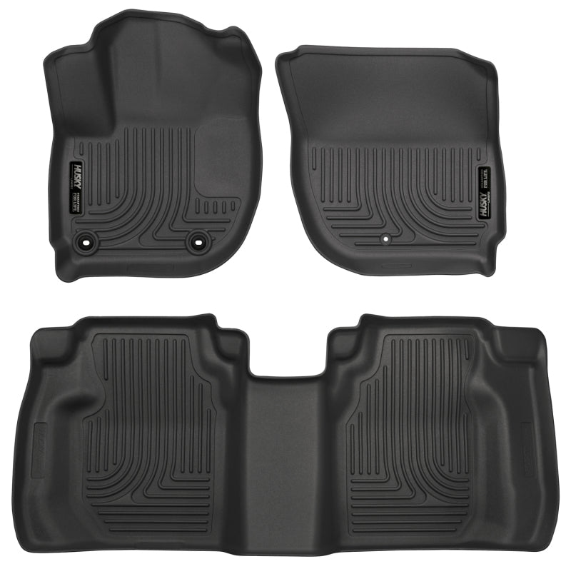 Husky Liners 15 Honda Fit Weatherbeater Black Front and Second Seat Floor Liners - Rowdy Warehouse 