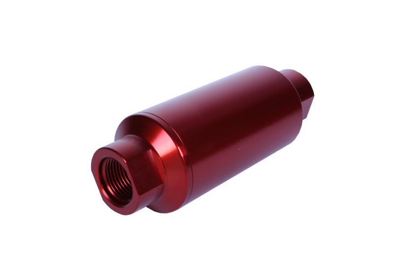 Aeromotive In-Line Filter - (AN-10) 10 Micron Microglass Element Red Anodize Finish - Rowdy Warehouse 