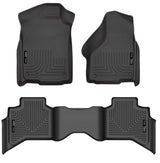 Husky Liners 09-12 Dodge Ram 1500 Quad Cab WeatherBeater Black Front & Second Seat Floor Liner