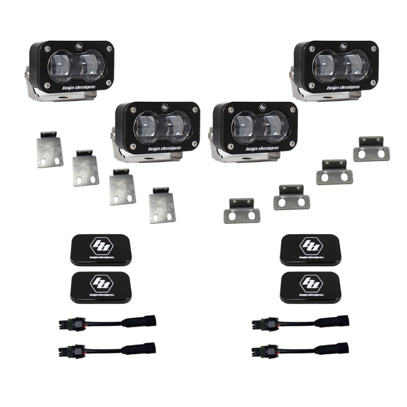 Baja Designs 21-22 Ford F-150 Raptor S2 SAE Dual Fog Pocket Light Kit - Clear - Rowdy Warehouse 