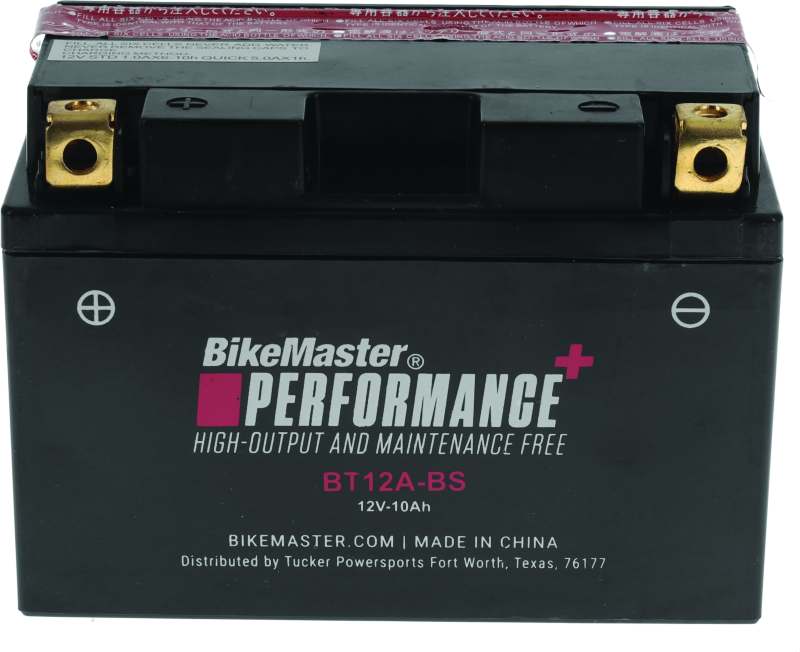 BikeMaster BT12A-BS Battery - Rowdy Warehouse 