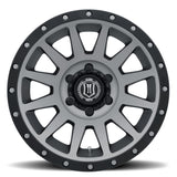 ICON Compression 18x9 6x5.5 0mm Offset 5in BS Titanium Wheel