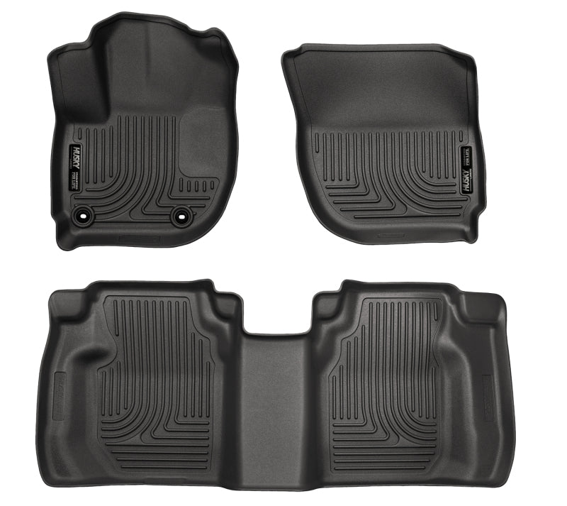 Husky Liners 15 Honda Fit Weatherbeater Black Front and Second Seat Floor Liners - Rowdy Warehouse 