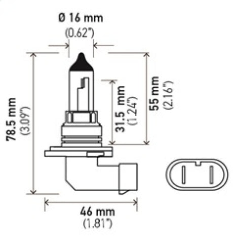 Hella 9006 12V 55W Halogen Bulb - Rowdy Warehouse 