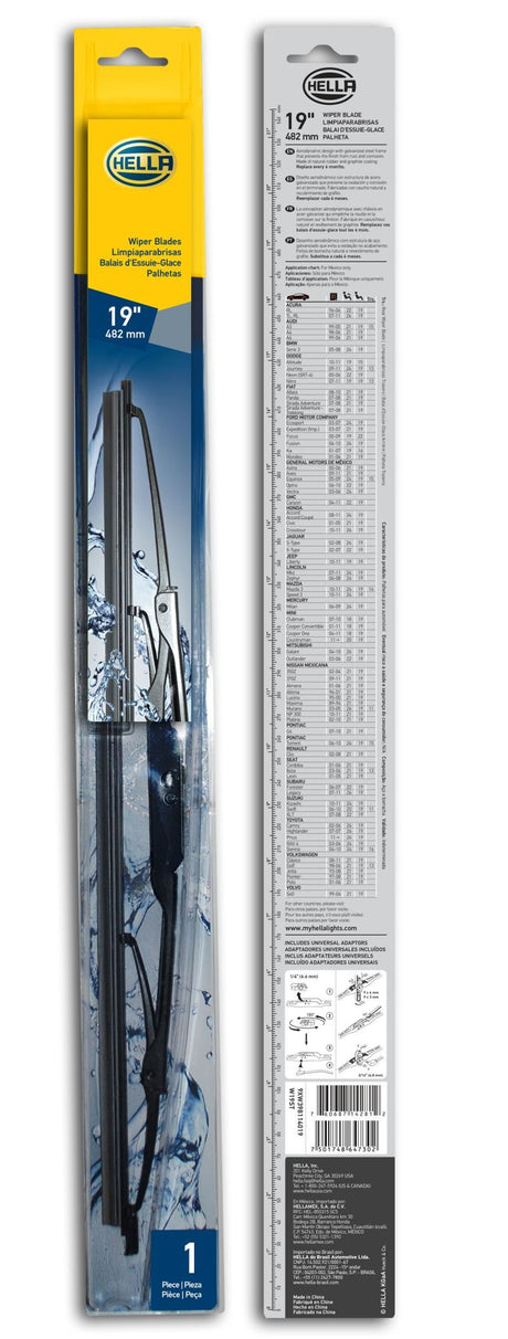 Hella Standard Wiper Blade 19in - Single - Rowdy Warehouse 