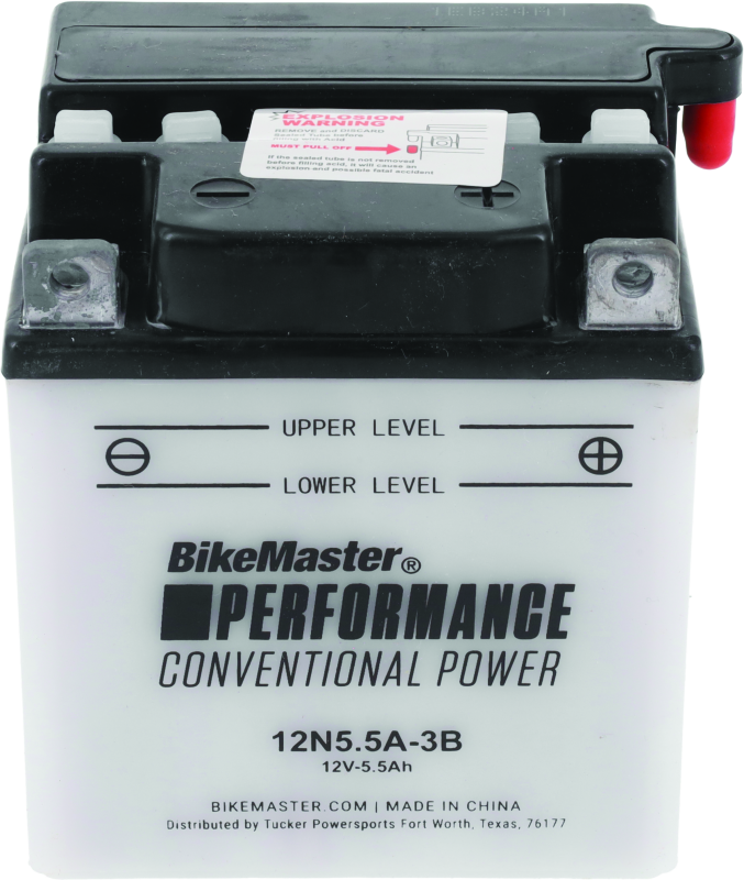 BikeMaster 12N5.5A-3B Battery - Rowdy Warehouse 